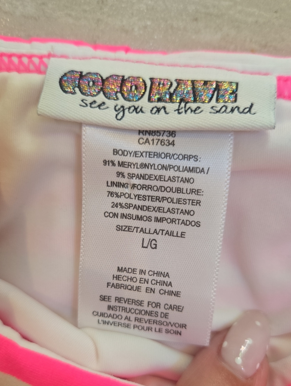 Coco Rave Hot Pink/White Striped Mini Bikini Skort - Picture 2 of 6